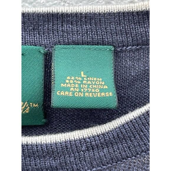 Marshall Field Crew Neck T-Shirt Top Short Sleeve Linen Blend Men’s Size LARGE - Picture 5 of 9